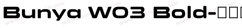 Bunya W03 Bold字体转换